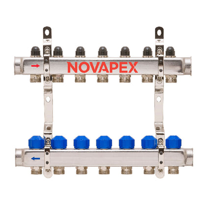 Distribuitor - colector NOVAPEX pentru instalatii de incalzire cu radiator - COMBI- 7 cai ,1