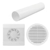 Pachet ventilator baie HACO Ø100 mm + tubulatura + rama de aerisire cu plasa