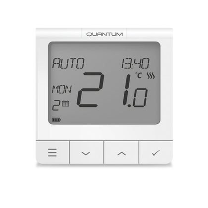 Termostat seria Quantum cu radio comanda,  ecran extins si functii avansate, Salus