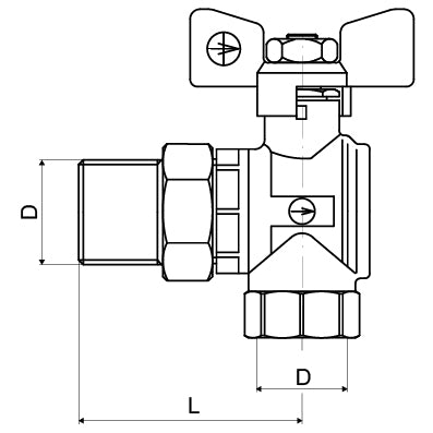 Robinet coltar cu bila interior exterior 1