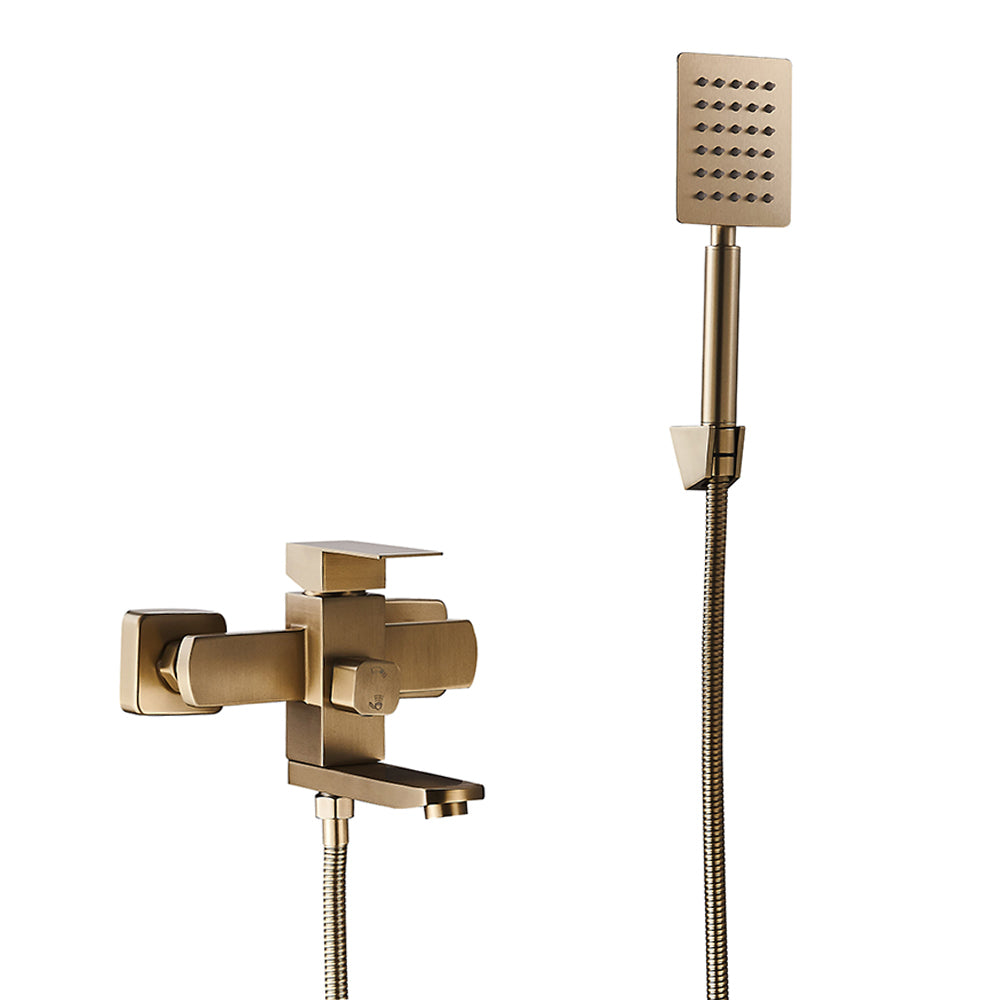 Baterie inox cada/dus perete cu accesorii SERIA SIBELA ES.3515-150 Gold, Slovarm