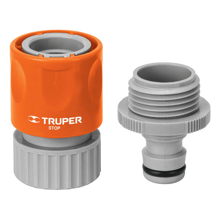 Set cupla rapida aqua stop 3/4” si adaptor 3/4” cu filet exterior, Truper