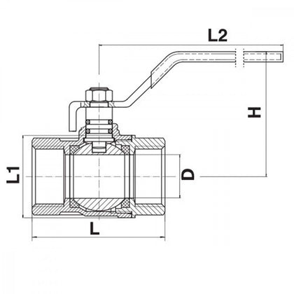 Robinet cu bila EZFITT ADVANCE interior interior 3/4” maneta