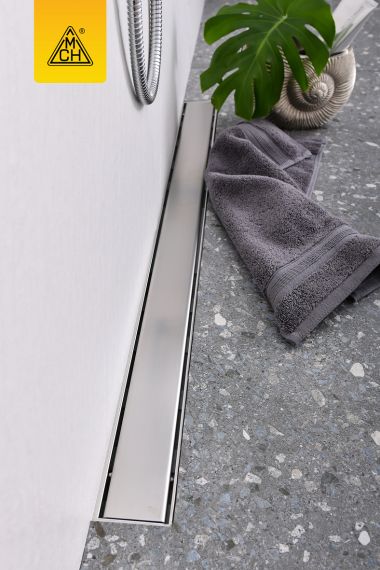 Rigola de interior montate la perete MCH cu gratar de inox KLASIK/FLOOR mata, 650 mm
