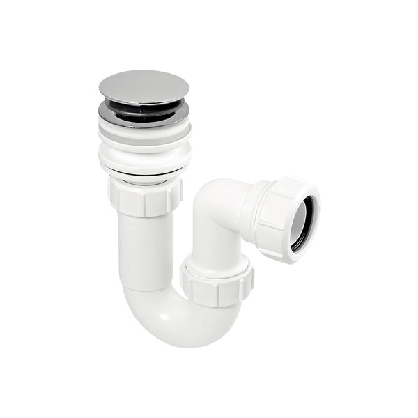 Sifon pentru lavoar McALPINE tip racord rigid 1 1/14” cu ventil click-clack