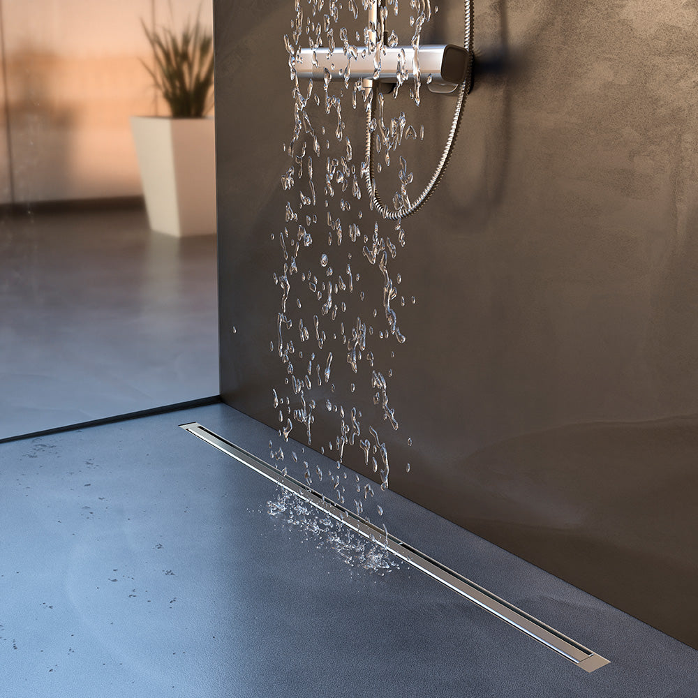 Rigola de interior SLIM Line Premium MCH cu gratar de inox 500 mm